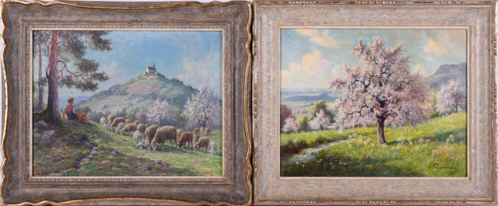 Dolland 20th-century Tuscany Impressionist scene reference with signature, materials, landscape subject, condition, provenance, and sales context