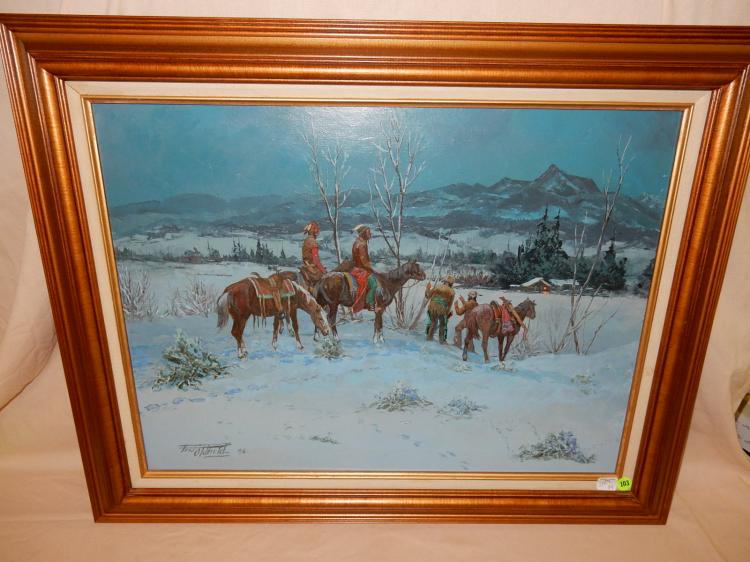 Native American Navajo painting reference with artist attribution, subject, materials, provenance, condition, cultural context, and market evidence