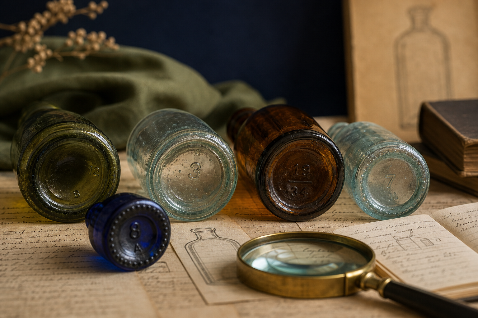 Contextual old bottle trademark image
