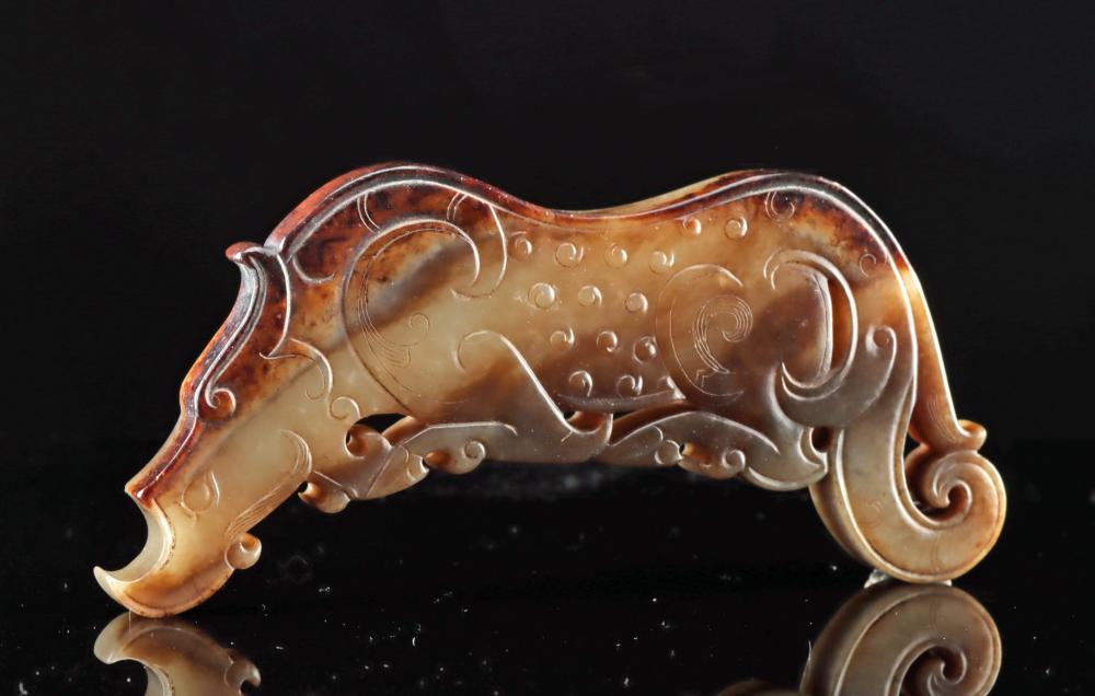 Auction comp thumbnail for Chinese Nephrite Jade Carving of Mythical Beast (Artemis Gallery, Lot 65B)