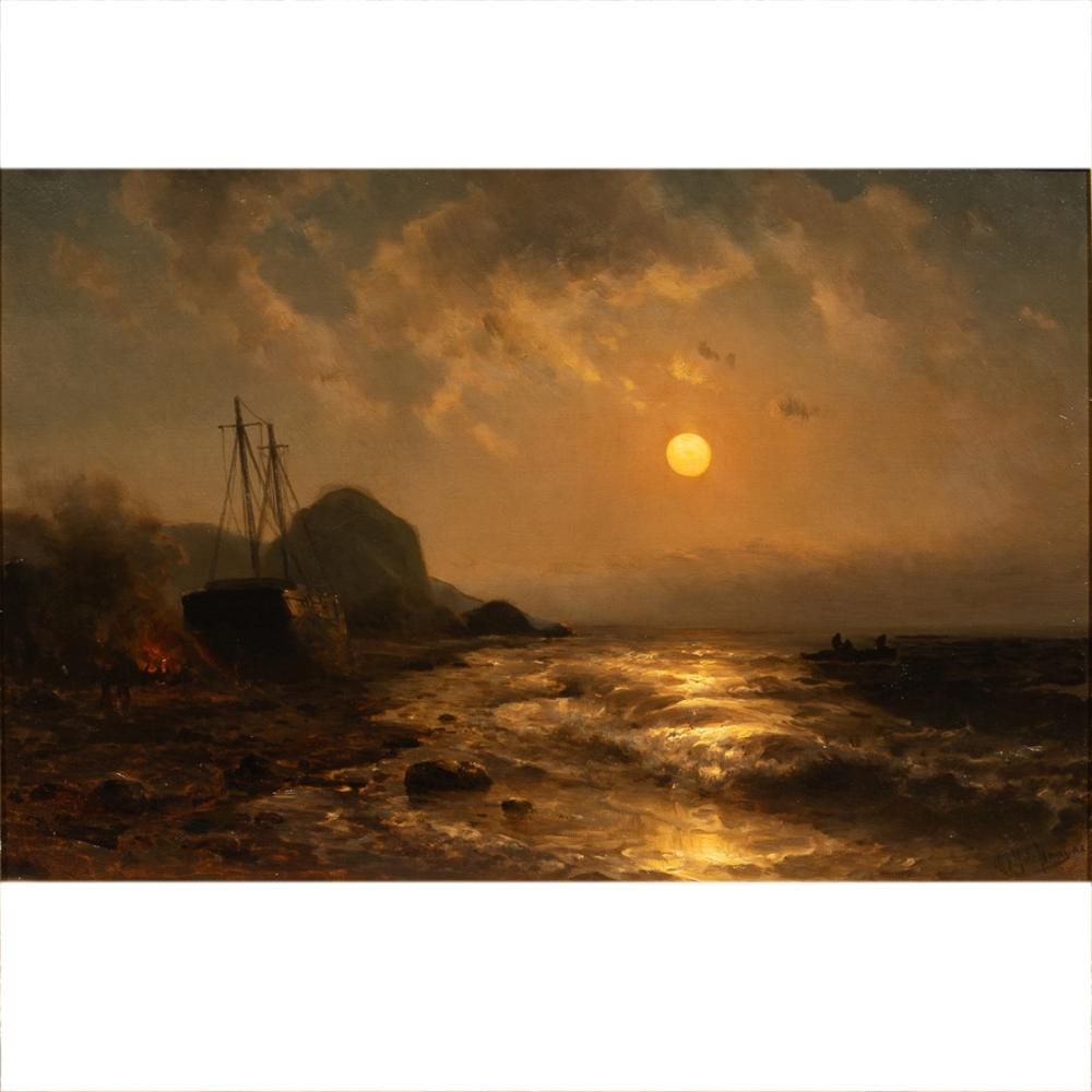 Marine art signature research with painting front, signature, verso, labels, medium, condition, provenance, and attribution clues