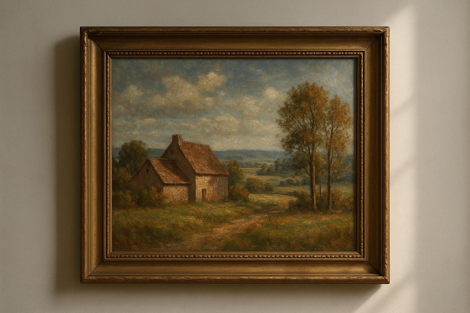 Jacqueline Dumont original painting appraisal with signature, medium, subject, verso, labels, condition, provenance, size, frame, and appraisal context