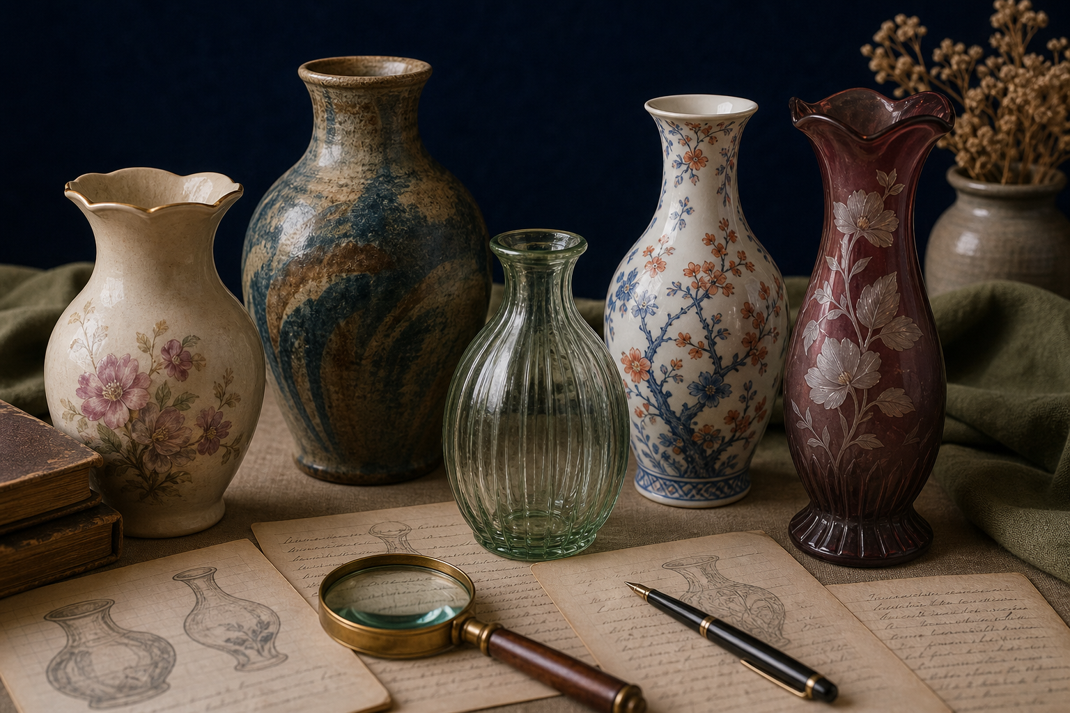 Reference image for documenting Satsuma porcelain vase appraisal factors including base marks, body, glaze, enamel decoration, motifs, age clues, chips, repairs, condition, and provenance