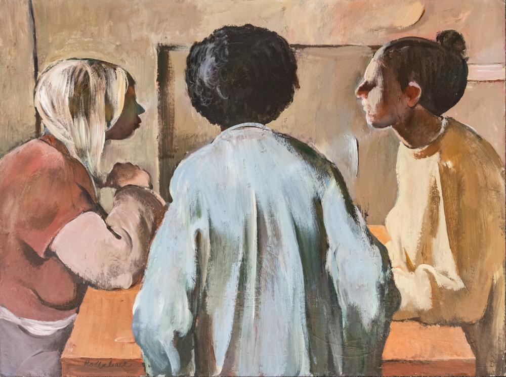 Reference image for documenting Stanley Grosse painting appraisal factors including signature, medium, support, subject, frame, labels, condition, dimensions, provenance, and comparable works