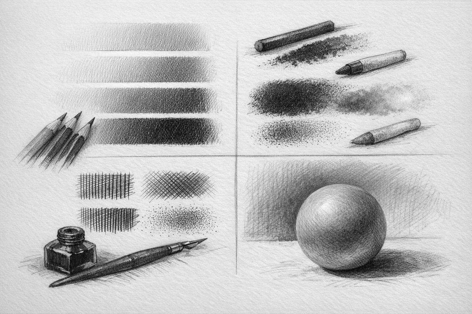 Reference image for documenting drawing appraisal factors including original media, print evidence, signature or autograph, paper, condition, and provenance
