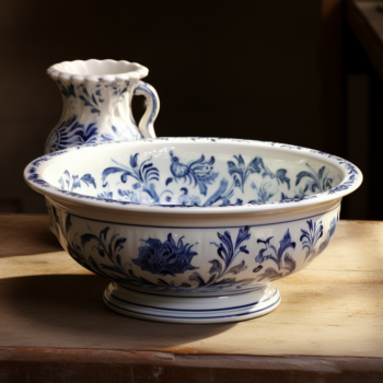 antique pitcher and bowl sets value