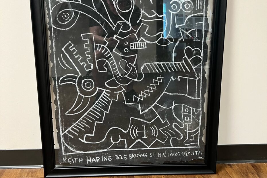 Keith Haring (1958-1990) Original Chalk Drawing