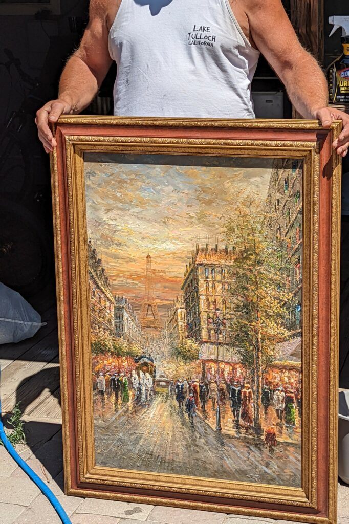 A circa mid 20th Century Impresionist Paris Street Scene Painting