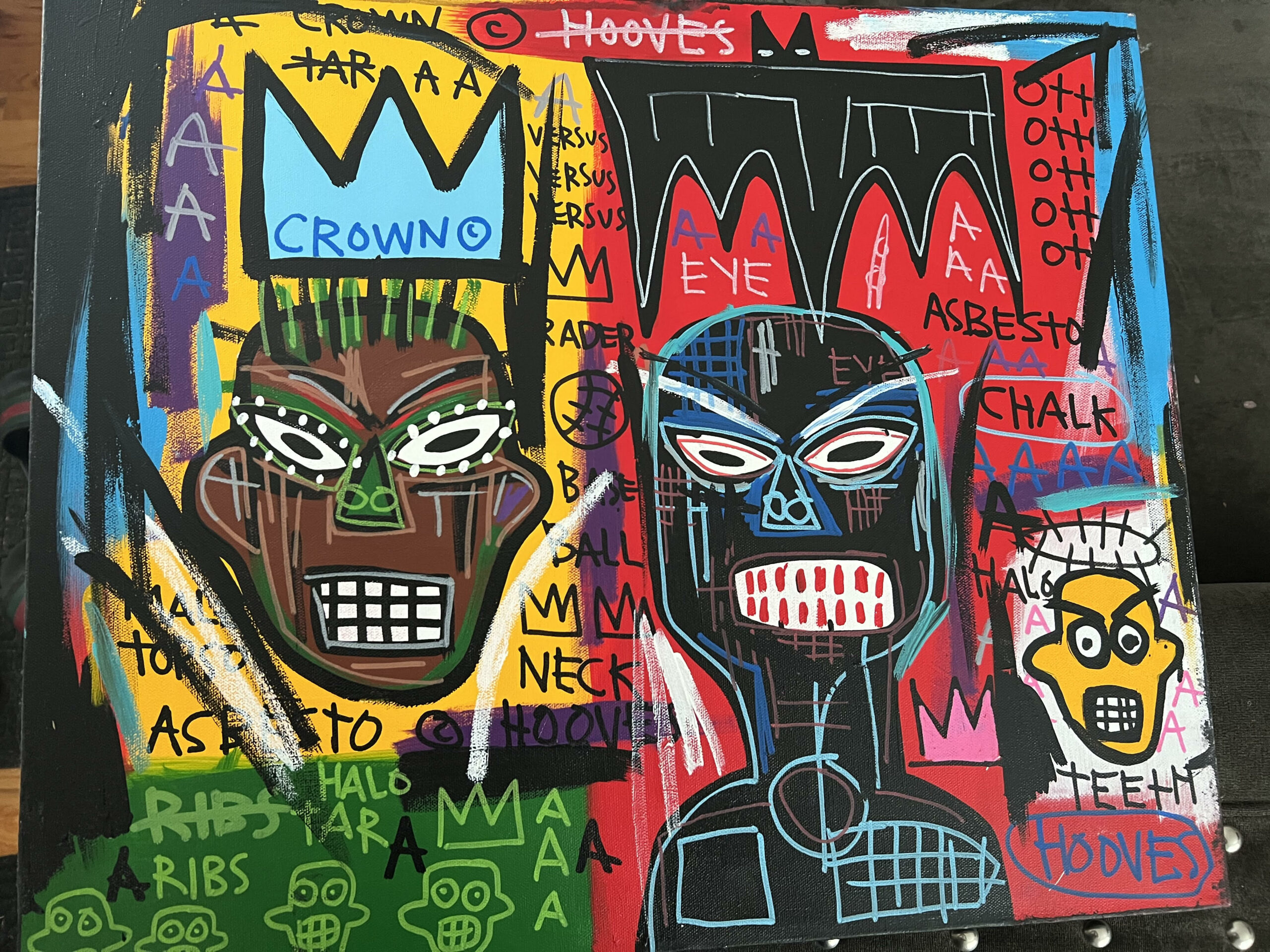 A Painting attributed to Jean-Michel Basquiat