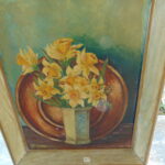 An Original Floral Bouquet Painting by T. E. Wright