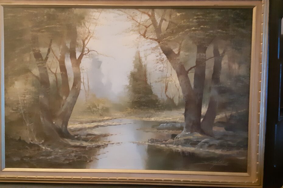 A circa early-mid 20th Century Forest Landscape Painting