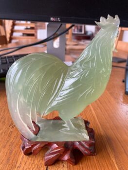 An Imperial Jade Rooster Figurine from circa early 20th Century