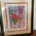 Marc Chagall Glicee Print The red bouquet of flowers