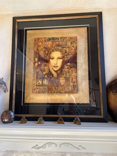 An Original Serigraph by Listed Artist Csaba Markus (1952-) Limited Edition Titled “Paris Love” Hand signed with size 29×24 Inch circa 2000s
