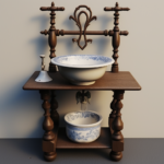 antique wash basin and pitcher with stand value