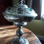 An Electrotype Reproduction of a 18thC English Silver Ciborium this was Made circa 19thC British, Birmingham Medium: Copper, silver Heavily Decorated Posible Provenance Gift of Henry G. Marquand, 1883
